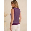 image:imageANRABESS Womens Sleeveless Sweater Vest Striped Tank Tops  Crochet Knit Crew Neck Lightweight Soft Comfy Vacation Travel Work Casual Outfits Sping Summer Layering ClothesDark Magnta Blue