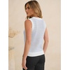 image:imageANRABESS Womens Sleeveless Sweater Vest Striped Tank Tops  Crochet Knit Crew Neck Lightweight Soft Comfy Vacation Travel Work Casual Outfits Sping Summer Layering ClothesWhite Light Blue