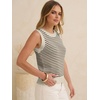 image:imageANRABESS Womens Sleeveless Sweater Vest Striped Tank Tops  Crochet Knit Crew Neck Lightweight Soft Comfy Vacation Travel Work Casual Outfits Sping Summer Layering ClothesApricot Black