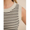 image:imageANRABESS Womens Sleeveless Sweater Vest Striped Tank Tops  Crochet Knit Crew Neck Lightweight Soft Comfy Vacation Travel Work Casual Outfits Sping Summer Layering ClothesApricot Black