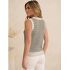 image:imageANRABESS Womens Sleeveless Sweater Vest Striped Tank Tops  Crochet Knit Crew Neck Lightweight Soft Comfy Vacation Travel Work Casual Outfits Sping Summer Layering ClothesApricot Black