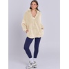 image:imageANRABESS Womens Sweatshirt Sherpa Fuzzy Fleece Zip Up Hoodies Cozy Pullover Soft Sweaters Tops 2026 Fall Trendy ClothesApricot