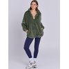 image:imageANRABESS Womens Sweatshirt Sherpa Fuzzy Fleece Zip Up Hoodies Cozy Pullover Soft Sweaters Tops 2026 Fall Trendy ClothesArmy Green