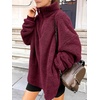 image:imageANRABESS Womens Sweatshirt Sherpa Fuzzy Fleece Zip Up Hoodies Cozy Pullover Soft Sweaters Tops 2026 Fall Trendy ClothesBurgundy