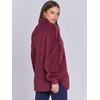 image:imageANRABESS Womens Sweatshirt Sherpa Fuzzy Fleece Zip Up Hoodies Cozy Pullover Soft Sweaters Tops 2026 Fall Trendy ClothesBurgundy