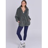 image:imageANRABESS Womens Sweatshirt Sherpa Fuzzy Fleece Zip Up Hoodies Cozy Pullover Soft Sweaters Tops 2026 Fall Trendy ClothesDeep Grey