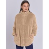 image:imageANRABESS Womens Sweatshirt Sherpa Fuzzy Fleece Zip Up Hoodies Cozy Pullover Soft Sweaters Tops 2026 Fall Trendy ClothesKhaki