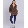 image:imageANRABESS Womens Sweatshirt Sherpa Fuzzy Fleece Zip Up Hoodies Cozy Pullover Soft Sweaters Tops 2026 Fall Trendy ClothesRed Brown