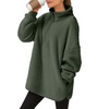 image:imageANRABESS Womens Sweatshirt Sherpa Fuzzy Fleece Zip Up Hoodies Cozy Pullover Soft Sweaters Tops 2026 Fall Trendy ClothesArmy Green