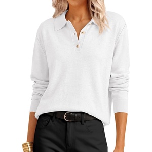 image:imageANRABESS Sweaters for Women Polo Collared Knit Long Sleeve Pullover  Soft Lightweight Cozy Feel V Neck Button Shirts Business Casual amp Office Clothes Fall Winter Dressy WearWhite
