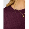 image:imageANRABESS Cable Knit Cropped Sweaters for Women  Crewneck Long Sleeve Fitted Pullover Tops Basic Soft Cozy Warm Fall Winter Layer Casual Going Out Business amp Daily WearDark Red