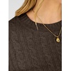 image:imageANRABESS Cable Knit Cropped Sweaters for Women  Crewneck Long Sleeve Fitted Pullover Tops Basic Soft Cozy Warm Fall Winter Layer Casual Going Out Business amp Daily WearBrown