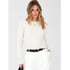 image:imageANRABESS Cable Knit Cropped Sweaters for Women  Crewneck Long Sleeve Fitted Pullover Tops Basic Soft Cozy Warm Fall Winter Layer Casual Going Out Business amp Daily WearWhite