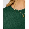 image:imageANRABESS Cable Knit Cropped Sweaters for Women  Crewneck Long Sleeve Fitted Pullover Tops Basic Soft Cozy Warm Fall Winter Layer Casual Going Out Business amp Daily WearForest Green