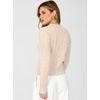 image:imageANRABESS Cable Knit Cropped Sweaters for Women  Crewneck Long Sleeve Fitted Pullover Tops Basic Soft Cozy Warm Fall Winter Layer Casual Going Out Business amp Daily WearAlmond