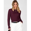 image:imageANRABESS Cable Knit Cropped Sweaters for Women  Crewneck Long Sleeve Fitted Pullover Tops Basic Soft Cozy Warm Fall Winter Layer Casual Going Out Business amp Daily WearDark Red