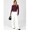 image:imageANRABESS Cable Knit Cropped Sweaters for Women  Crewneck Long Sleeve Fitted Pullover Tops Basic Soft Cozy Warm Fall Winter Layer Casual Going Out Business amp Daily WearDark Red