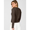 image:imageANRABESS Cable Knit Cropped Sweaters for Women  Crewneck Long Sleeve Fitted Pullover Tops Basic Soft Cozy Warm Fall Winter Layer Casual Going Out Business amp Daily WearBrown