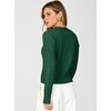 image:imageANRABESS Cable Knit Cropped Sweaters for Women  Crewneck Long Sleeve Fitted Pullover Tops Basic Soft Cozy Warm Fall Winter Layer Casual Going Out Business amp Daily WearForest Green