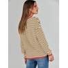 image:imageANRABESS Sweaters for Women Striped Top Fall Outfits  Color Block Long Sleeve Shirts Crewneck High Low Hem Soft Lightweight Knit Pullover Sweater Loose Fit Casual Daily WearBrown White Orange