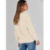image:imageANRABESS Sweaters for Women Striped Top Fall Outfits  Color Block Long Sleeve Shirts Crewneck High Low Hem Soft Lightweight Knit Pullover Sweater Loose Fit Casual Daily WearApricot White Grey