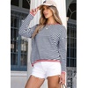 image:imageANRABESS Sweaters for Women Striped Top Fall Outfits  Color Block Long Sleeve Shirts Crewneck High Low Hem Soft Lightweight Knit Pullover Sweater Loose Fit Casual Daily WearBlue White Pink