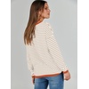 image:imageANRABESS Sweaters for Women Striped Top Fall Outfits  Color Block Long Sleeve Shirts Crewneck High Low Hem Soft Lightweight Knit Pullover Sweater Loose Fit Casual Daily WearApricot White Orange