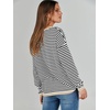 image:imageANRABESS Sweaters for Women Striped Top Fall Outfits  Color Block Long Sleeve Shirts Crewneck High Low Hem Soft Lightweight Knit Pullover Sweater Loose Fit Casual Daily WearBlack White Apricot