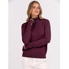 image:imageANRABESS Turtleneck Sweaters for Women Long Sleeve Tops  2026 Fall Winter Fashion Clothes Office Work Daily Wear Dressy Casual Outfits Soft Knitted Ribbed ButtonCuff Pullover TopWine Red