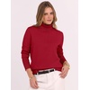 image:imageANRABESS Turtleneck Sweaters for Women Long Sleeve Tops  2026 Fall Winter Fashion Clothes Office Work Daily Wear Dressy Casual Outfits Soft Knitted Ribbed ButtonCuff Pullover TopRed