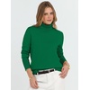 image:imageANRABESS Turtleneck Sweaters for Women Long Sleeve Tops  2026 Fall Winter Fashion Clothes Office Work Daily Wear Dressy Casual Outfits Soft Knitted Ribbed ButtonCuff Pullover TopGreen