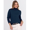 image:imageANRABESS Turtleneck Sweaters for Women Long Sleeve Tops  2026 Fall Winter Fashion Clothes Office Work Daily Wear Dressy Casual Outfits Soft Knitted Ribbed ButtonCuff Pullover TopNavy Blue