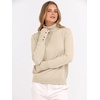 image:imageANRABESS Turtleneck Sweaters for Women Long Sleeve Tops  2026 Fall Winter Fashion Clothes Office Work Daily Wear Dressy Casual Outfits Soft Knitted Ribbed ButtonCuff Pullover TopParchment