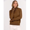 image:imageANRABESS Turtleneck Sweaters for Women Long Sleeve Tops  2026 Fall Winter Fashion Clothes Office Work Daily Wear Dressy Casual Outfits Soft Knitted Ribbed ButtonCuff Pullover TopDeep Caramel