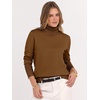 image:imageANRABESS Turtleneck Sweaters for Women Long Sleeve Tops  2026 Fall Winter Fashion Clothes Office Work Daily Wear Dressy Casual Outfits Soft Knitted Ribbed ButtonCuff Pullover TopDeep Caramel