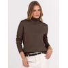 image:imageANRABESS Turtleneck Sweaters for Women Long Sleeve Tops  2026 Fall Winter Fashion Clothes Office Work Daily Wear Dressy Casual Outfits Soft Knitted Ribbed ButtonCuff Pullover TopChocola