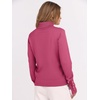 image:imageANRABESS Turtleneck Sweaters for Women Long Sleeve Tops  2026 Fall Winter Fashion Clothes Office Work Daily Wear Dressy Casual Outfits Soft Knitted Ribbed ButtonCuff Pullover TopHot Pink