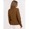 image:imageANRABESS Turtleneck Sweaters for Women Long Sleeve Tops  2026 Fall Winter Fashion Clothes Office Work Daily Wear Dressy Casual Outfits Soft Knitted Ribbed ButtonCuff Pullover TopDeep Caramel