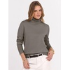 image:imageANRABESS Turtleneck Sweaters for Women Long Sleeve Tops  2026 Fall Winter Fashion Clothes Office Work Daily Wear Dressy Casual Outfits Soft Knitted Ribbed ButtonCuff Pullover TopGrey Khaki