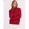 image:imageANRABESS Turtleneck Sweaters for Women Long Sleeve Tops  2026 Fall Winter Fashion Clothes Office Work Daily Wear Dressy Casual Outfits Soft Knitted Ribbed ButtonCuff Pullover TopRed