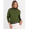 image:imageANRABESS Turtleneck Sweaters for Women Long Sleeve Tops  2026 Fall Winter Fashion Clothes Office Work Daily Wear Dressy Casual Outfits Soft Knitted Ribbed ButtonCuff Pullover TopArmy Green