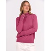 image:imageANRABESS Turtleneck Sweaters for Women Long Sleeve Tops  2026 Fall Winter Fashion Clothes Office Work Daily Wear Dressy Casual Outfits Soft Knitted Ribbed ButtonCuff Pullover TopHot Pink