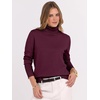 image:imageANRABESS Turtleneck Sweaters for Women Long Sleeve Tops  2026 Fall Winter Fashion Clothes Office Work Daily Wear Dressy Casual Outfits Soft Knitted Ribbed ButtonCuff Pullover TopWine Red