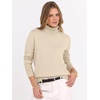 image:imageANRABESS Turtleneck Sweaters for Women Long Sleeve Tops  2026 Fall Winter Fashion Clothes Office Work Daily Wear Dressy Casual Outfits Soft Knitted Ribbed ButtonCuff Pullover TopParchment