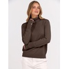 image:imageANRABESS Turtleneck Sweaters for Women Long Sleeve Tops  2026 Fall Winter Fashion Clothes Office Work Daily Wear Dressy Casual Outfits Soft Knitted Ribbed ButtonCuff Pullover TopChocola