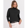 image:imageANRABESS Turtleneck Sweaters for Women Long Sleeve Tops  2026 Fall Winter Fashion Clothes Office Work Daily Wear Dressy Casual Outfits Soft Knitted Ribbed ButtonCuff Pullover TopBlack