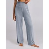 image:imageANRABESS Women 2 Piece Lounge Pajamas Sets Casual Ribbed Knit Long Sleeve Top Pants Matching Set 2026 Fall Outfits ClothesBlue