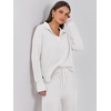 image:imageANRABESS Women Two Piece Outfits Sweater Sets Lounge Waffle Knit Pullover Matching Wide Leg Pants Tracksuit 2026 Fall FashionWhite