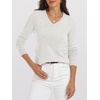 image:imageANRABESS Womens 100 Wool Sweaters V Neck Long Sleeve Work Business Casual Basic Pullover Sweater Tops 2026 Fall OutfitsBeige
