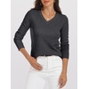 image:imageANRABESS Womens 100 Wool Sweaters V Neck Long Sleeve Work Business Casual Basic Pullover Sweater Tops 2026 Fall OutfitsDeep Gray